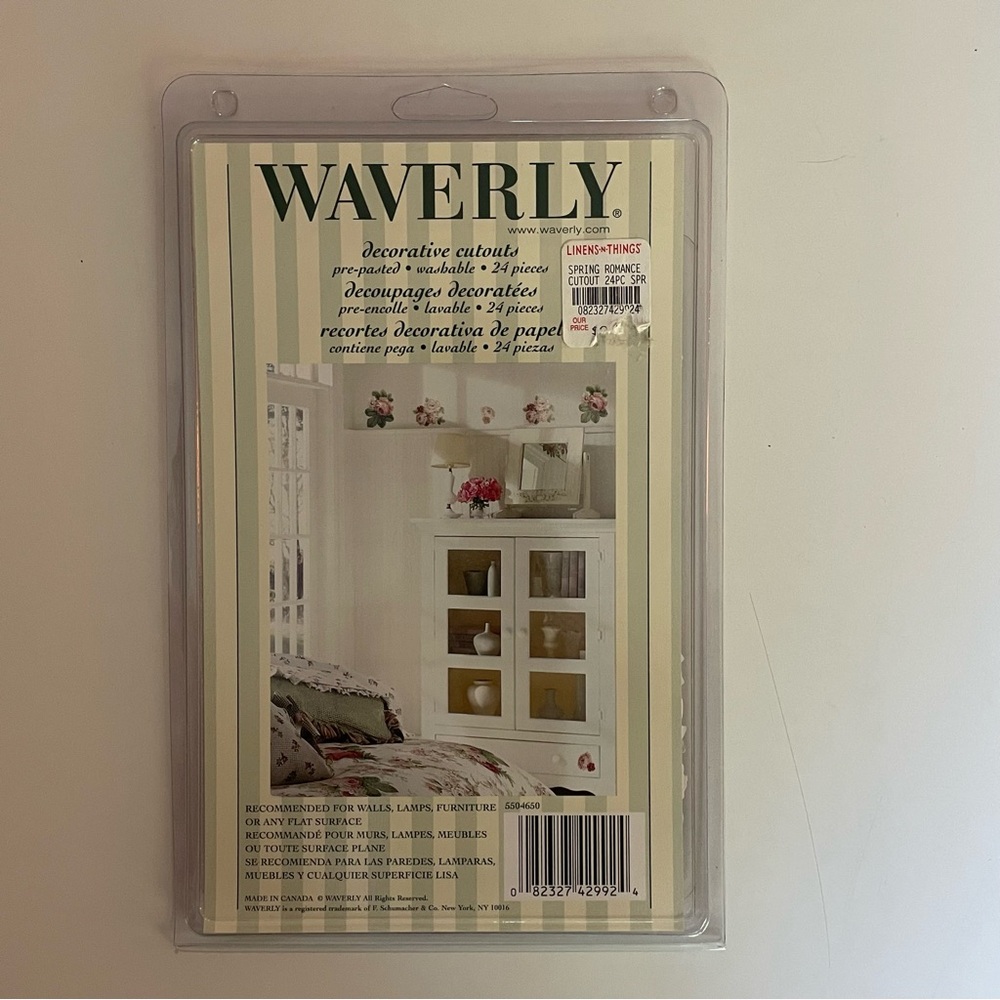WAVERLY spring romance Wall Decals 4 packs Vintage- brand new never opened - Picture 5 of 7